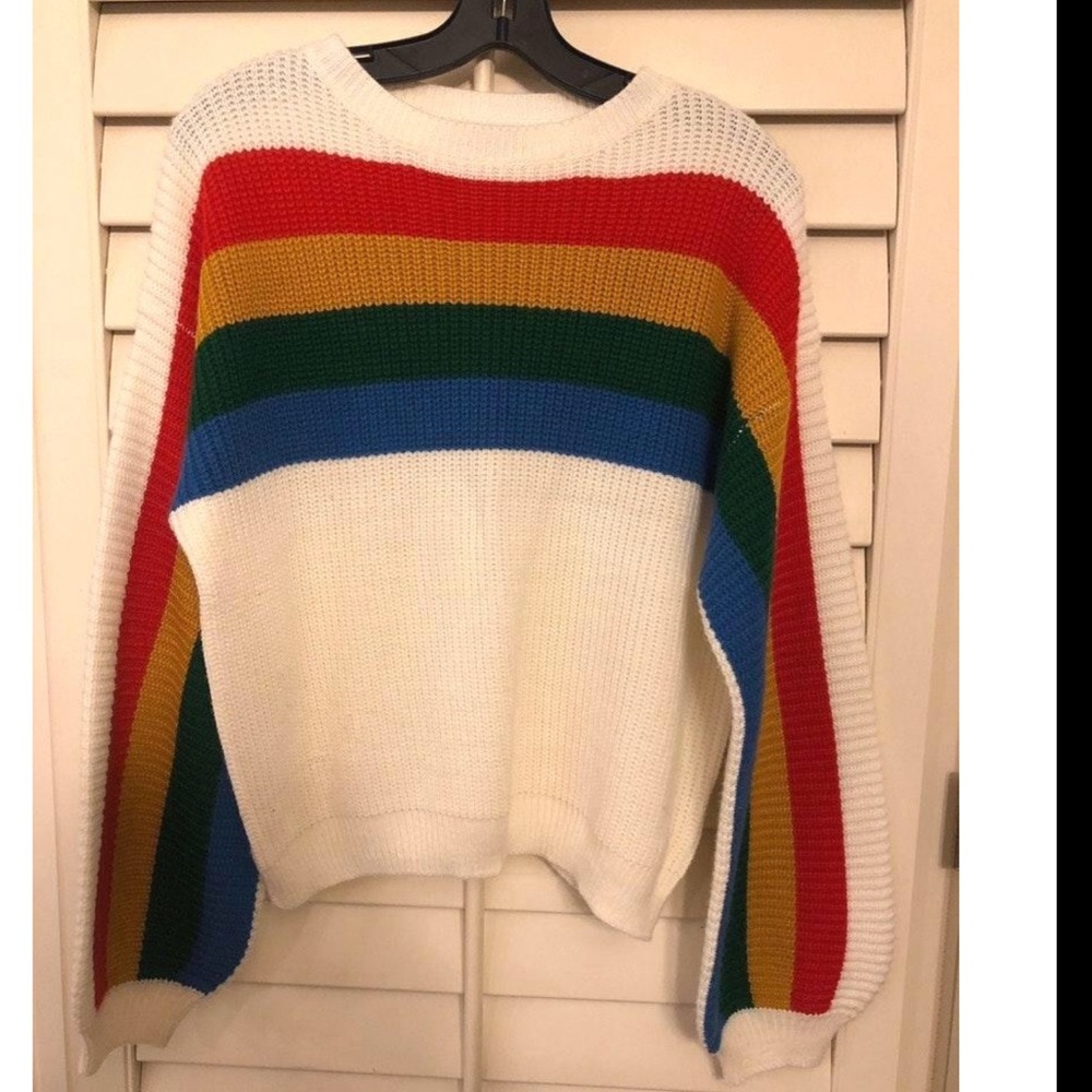 Blue B rainbow sweater
